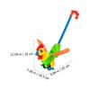 BRIGHTFUFU Detachable Rooster Push Cart for Cartoon Animal Design Walking Aid Early Educational Push for Leg Muscle and Brain Development Safe Plastic Random Color view 2