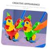 BRIGHTFUFU Detachable Rooster Push Cart for Cartoon Animal Design Walking Aid Early Educational Push for Leg Muscle and Brain Development Safe Plastic Random Color view 3