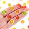 100 Pieces Tiny Lemon Slices for Dollhouse Micro Resin Fruit Decor for Crafts Mini Things for Fairy Garden Micro Landscaping Decoration view 2
