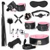 12 Pieces of Pink Smooth Leather Couple Fun Dice Accessories, Adjustable Tension Sports Protection Set, Home Yoga Equipment, Original Gift view 1