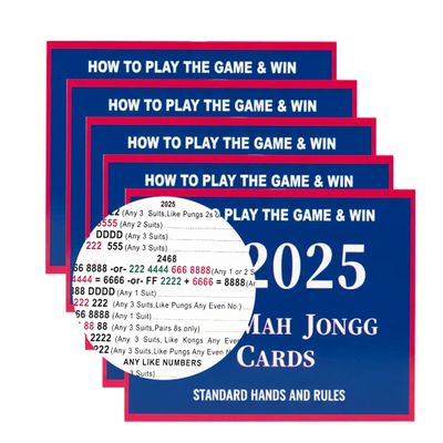 Aeniumvor Official 2025-2026 American Mahjong Rule Card - Large Print Edition | Current Standard Game Reference | Durable Travel Companion for All Mahjong Tile Sets