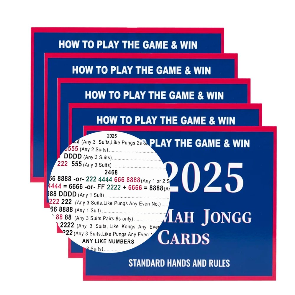 Aeniumvor Official 2025-2026 American Mahjong Rule Card - Large Print Edition | Current Standard Game Reference | Durable Travel Companion for All Mahjong Tile Sets