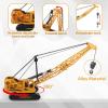 VYKOBLO Metal ABS Crane Toy, Diecast Construction Vehicles Crane Model Car with Manual Lifting Button, Truck Building Toys for Kids Boys Ages 3-7, 8-12 Christmas and Birthday Gifts view 3