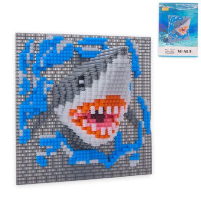 AHZILEI Shark Building Block Wall Art & Table Display Kit 3D Shark Decor for Adults, Unique Gift for Christmas & Thanksgiving Family Fun
