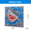 AHZILEI Shark Building Block Wall Art & Table Display Kit 3D Shark Decor for Adults, Unique Gift for Christmas & Thanksgiving Family Fun view 2