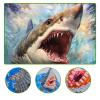 AHZILEI Shark Building Block Wall Art & Table Display Kit 3D Shark Decor for Adults, Unique Gift for Christmas & Thanksgiving Family Fun view 3