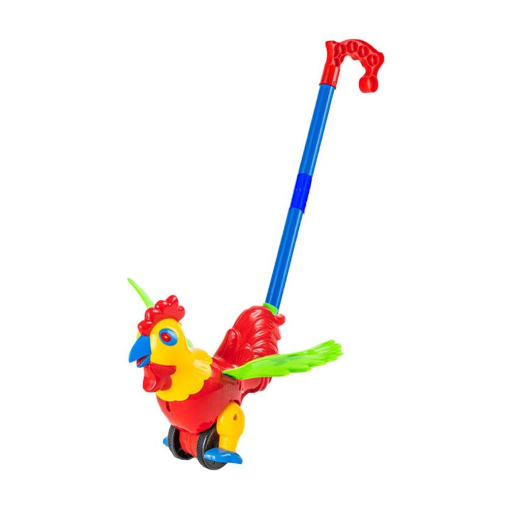 HAKIDZEL Detachable Rooster Walker Pushing Cart for Early Educational Plastic Learning Activity Cart to Train Leg Muscles and Ability Random Color