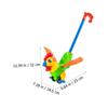 HAKIDZEL Detachable Rooster Walker Pushing Cart for Early Educational Plastic Learning Activity Cart to Train Leg Muscles and Ability Random Color view 2