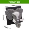 AHZILEI Elephant 3D Wall Art Micro Building Blocks Set, Modern Home Decor or Desk Display, Fun Creative Toy Gift for Adults & Teens (4910 PCS) view 2