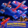 3 Pack Airplane Launcher Toy with Glowing Eyes & Web-Pattern Wings,2 Flight Modes Outdoor Games for Kids,Boys Toys Age 3-12,Birthday Gifts for 3 4 5 6 7 8 9 10 11 12 Year Old,Kids Gift(Red&Blue&Black) view 3