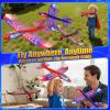 3 Pack Airplane Launcher Toy with Glowing Eyes & Web-Pattern Wings,2 Flight Modes Outdoor Games for Kids,Boys Toys Age 3-12,Birthday Gifts for 3 4 5 6 7 8 9 10 11 12 Year Old,Kids Gift(Red&Blue&Black) view 4