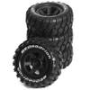 90mm 1.9-inch RC Crawler Tires Set high Compatibility 12mm Hex Suitable for 1/12 Climbing car FMS FCX12 CR12 ECX Barrage Redcat GEN7 S10 MJX H12Y MN128 for DIY 1/10 RC Cars (W193 Black) view 1