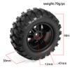 90mm 1.9-inch RC Crawler Tires Set high Compatibility 12mm Hex Suitable for 1/12 Climbing car FMS FCX12 CR12 ECX Barrage Redcat GEN7 S10 MJX H12Y MN128 for DIY 1/10 RC Cars (W193 Black) view 2
