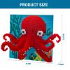 AHZILEI Octopus Building Block Wall Art & Table Display Kit  3D Red Octopus Mosaic Sculpture, Large Creative Home Decor Set for Teens & Adults, Ocean Animal Brick Wall Art Gift (9788 PCS) view 2