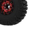 4pcs 1.0in Small RC Wheels Tires Aluminium Alloy Compatible RC Climbing Car Wheels Tire for 1/18 1/24 for SCX24 (Red) view 2