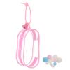 uxcell Clear Figure Display Bag, 3.5" x 2.4" Portable Mini Dolls Carrying Case with Rope, Zipper Closure Blind Box Storage Bag Protective Case for Dolls Collectibles, Pink view 1