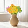 16 Pack Pastel Plush Flowers with Bendable Stems, Stuffed Sunflower Bouquet Toy with Smiley Face, 12 Inch Soft Artificial Flower for Curtain Tiebacks, Nursery Room Decor view 4
