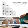 Baxnore 20PCS Math Operation DICE Set Plastic White Teaching DICE for Classroom Home Learning DICE Size 16X16X16MM view 2