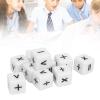 Baxnore 20PCS Math Operation DICE Set Plastic White Teaching DICE for Classroom Home Learning DICE Size 16X16X16MM view 4