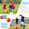 18 Pcs Sports Kickball Set Includes 2 Playground Ball with Air Pump 4 Rubber Throw Down Bases 10 Foul Line Cones and a Flip Scoreboard for Boys Girls Adults Playground School Backyard (Rainbow) view 4