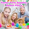 Haconba 12 Pack 4 Inch Fillable Easter Eggs with Flat Bottom Colorful Plastic Large Easter Eggs for Easter Basket Fillers Egg Hunt Easter Party Supplies, 6 Colors view 3