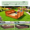 Outdoor Sandbox Cover, Square Sand Box Covers, Heavy Duty 600D Oxford Cloth Waterproof, Large Sandboxes Cover, Protect Sandbox Sand and Toys, Cover Only,Silver,40"X40"X8" view 3
