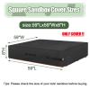 Outdoor Sandbox Cover, Square Sand Box Covers, Heavy Duty 600D Oxford Cloth Waterproof, Large Sandboxes Cover, Protect Sandbox Sand and Toys, Cover Only,Silver,59"X59"X8" view 2