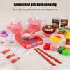 ToysCentral Basics Electric Cooking Toys Game Feating House with Simulation Induction Pot, Vivid Food Toys for the Development of Learning Skills and Motor Skills, Great Kids (Electromagnetic furnace style (red) view 3