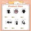 12 Pcs Black Cat Party Cupcake Topper Glitter Cat Cupcake Toppers Cat and Meow Cupcake Decoration for Cat Lover Baby Shower Kids Birthday Wedding Party Cake Decor Supplies view 4