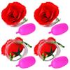 4Pcs Squirting Flower Rose Prank Toys Creative Funny Prank Gifts Realistic Clown Flower That Squirts Water for Party Supplies. view 3