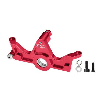 Aluminum 7075-T6 Alloy Bearing Motor Mount for Traxxas 1:10 Slash 4X4 / Hoss 3S / Bigfoot 4X4 / Ford Raptor R Ultimate/Stampede 4WD Upgrades - Red