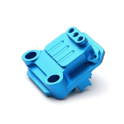 Compatible with Tamiya TA01 TA02 DF01 for Manta for Ray XS-TA29165RD Aluminum Rear Gearbox Cover Upgrade Parts RC Accessories(Blue)