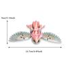 3D Printed Owl Moving Model, Button to Swing Wings Desktop Ornament Decorative view 2