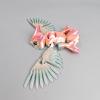 3D Printed Owl Moving Model, Button to Swing Wings Desktop Ornament Decorative view 4