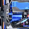 Aluminum 7075-T6 Alloy Bearing Motor Mount for Traxxas 1:10 Slash 4X4 / Hoss 3S / Bigfoot 4X4 / Ford Raptor R Ultimate/Stampede 4WD Upgrades - Blue view 4