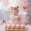 12 Pcs Pink Happy Birthday Cupcake Toppers Glitter Birthday Party Cupcake Topper for Parties Baby Showers & Celebrations Cupcake Decoration Supplies view 4