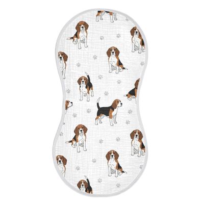 1 Pack Muslin Burp Cloths Beagle Dogs Paw White Cotton Baby Burp Cloths Ultra Absorbent and Soft Thick Burping Cloth for Newborn Babies 22x11 Inch