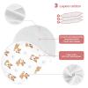 1 Pack Muslin Burp Cloths Cute Corgi Dogs White Cotton Baby Burp Cloths Ultra Absorbent Soft Burping Cloth Washcloths for Newborn Babies 22x11 Inch view 3