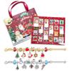 Christmas Advent Calendar Blind Box Bracelet DIY Charm Bracelet Kit with Christmas Countdown Calendar Surprise Gift for Kids' Coming-of-Age Day & Christmas Parties (A) view 3