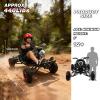 2000W Electric Go Kart for Adults & Kids, 30MPH Motor Off Road Go Kart, 330LBS Capacity Off Road Adventure Vehicle with 6" All-Terrain Tires & Front LED for Outdoor Drives, Rough Trails 10.4Ah/15+Mile view 3