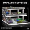 Kivmcds Display Case for Hot Wheels 1/64 Diecast Matchbox,Diorama Garage Parking for Toy Car Monster Truck Storage Display Box,Lighted Scenario Garage (Dark Green) view 2
