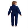 YONGHS Halloween Coveralls for Girls Boys Long Sleeve Killer Jumpsuit Flight Suit Mechanic Suit Navy Blue 10 Years view 2