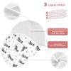 1 Pack Muslin Burp Cloths Miniature Dogs White Cotton Baby Burp Cloths Ultra Absorbent Soft Thick Burping Cloth for Newborn Must Haves 22x11 Inch view 3