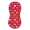 1 Pack Muslin Burp Cloths Ribbon Bow Red Cotton Baby Burp Cloths Ultra Absorbent Soft Thick Burping Cloth for Newborn Must Haves 22x11 Inch view 1