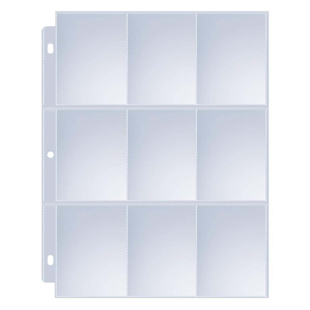 120 Pack 9 Pocket Page Protectors, Sooez Double Sided Trading Card Sleeves for 3 Ring Binder, Baseball Cards Holder, Protective Pages Sheets for Binders Album, Fit for Collectible Games, Sports Cards