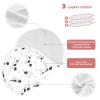 1 Pack Muslin Burp Cloths Stabyhoun Dogs White Cotton Baby Burp Cloths Ultra Absorbent and Soft Burping Cloth for Newborn Boys Girls 22x11 Inch view 3