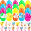 Cagemoga 40 Pack Easter Eggs Prefilled Wind Up Chick and Hopping Plush Bunny Toy for Egg Hunt Game Basket Stuffers Easter Party Supplies view 1