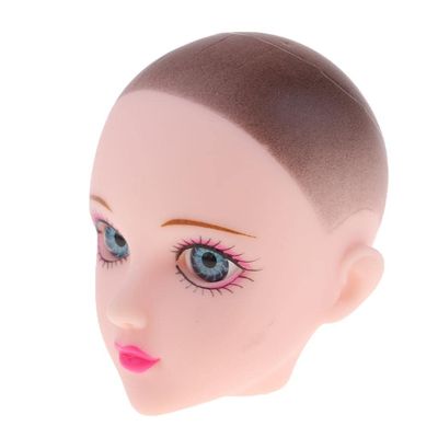 BJD Doll Practice Head for 1/6 Ball Jointed Dolls Female Head Vinyl Material Soft Texture Suitable for Makeup Practice Customization