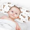 1 Pack Muslin Burp Cloths Boxer Dogs White Cotton Baby Burp Cloths Ultra Absorbent Soft Burping Cloth Washcloths for Newborn Baby Boys Girls 22x11 Inch view 4