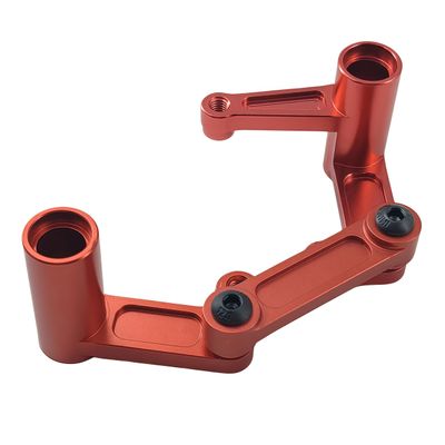 Aluminum Steering Bellcranks Drag Link Upgrade Parts with Bearings, Compatible with Traxxas 1/10 Slash 2WD, Rustler VXL, Bandit, Stampede, Nitro Slash RC, Replace 3743 (Red)